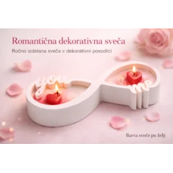 Dekorativna sveča v posodici “neskončnost”