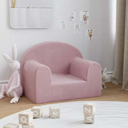 Dječja sofa ružičasta od mekanog pliša