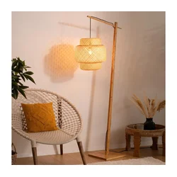 Atmosphera - Podna lampa LIBY 1xE27/40W/230V bambus