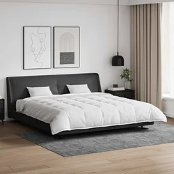 vidaXL Komplet odej z blazino 3 pcs Bela Perje