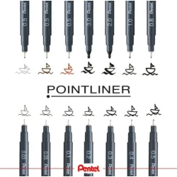 Pentel fineliner pointliner crni 0,2 ( p.s20p02 )