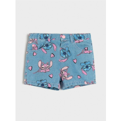 Sinsay - Teksas šorts Stitch - plavi džins