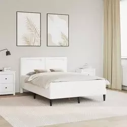 Krevetna konstrukcija Bijela 120 x 200 cm Umjetna koža