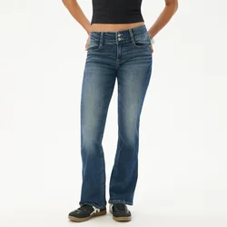 Cropp - Farmerke bootcut - navy