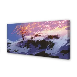 tulup.si Slika na platnu Zimsko drevo vrh 120x60 cm