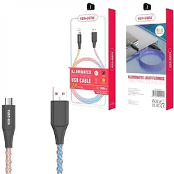 Osvijetljeni Light Flowing kabel USB na Type - C - 2A Brzonavijajući kabel - 1m - Višebojni KP34006