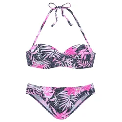 BUFFALO Bikini siva/svetlo roza/črna/bela