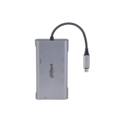 Dahua doking stanica DH-TC39 9-u-1, USB-C hab, višestruka doking stanica, USB 3.1, HDMI, RJ45, siva