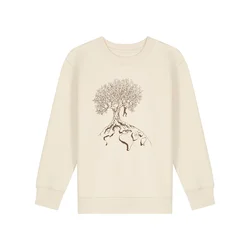 Life-Tree Majica Kids Unisex Hanging On naravno bela
