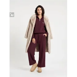 Sinsay - Wide leg pantalone sa mešavinom viskoze - maroon