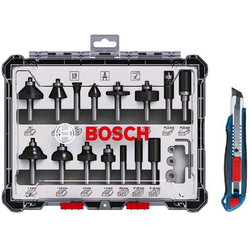 BOSCH plavi alat 15-delni set glodala sa skalperom, 0615997653