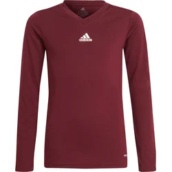 Otroška dolga majica adidas Performance TEAM BASE TEE Y bordo barva, GN7510