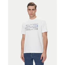 Karl Lagerfeld Jeans Majica A2M17038 Bela Regular Fit