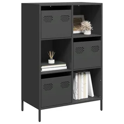 Visoka komoda crna 68x39x103,5 cm od čelika