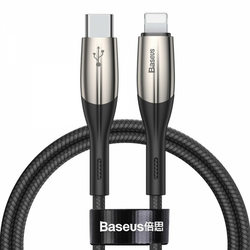 BASEUS Yiven PRO USB Type C/Lightning (črn) kabel
