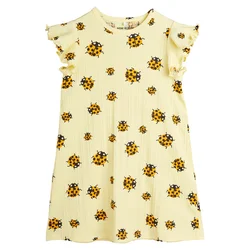 MINI RODINI Vsakodnevna obleka 2525010223 Rumena Regular Fit