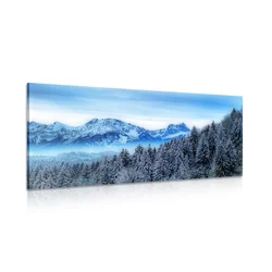 Slika zasnežene gore - 60x30