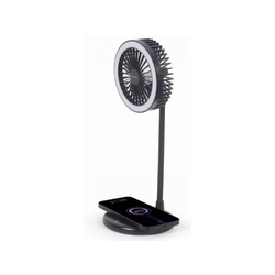 GEMBIRD TA-WPC10-LEDFAN-01 Bežični punjač, Ventilator, Sa lampom, Crni