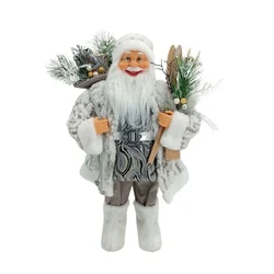 Novogodišnja figura Deda Mraz 60cm/ bela