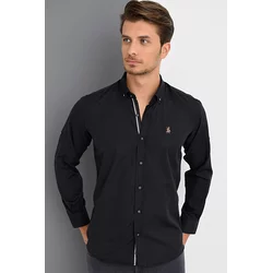 G974 DEWBERRY MENS SHIRT-BLACK