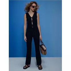 Sinsay - Flare pantalone - crno