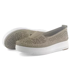 Mona Shoes Ženske mokasine, Kožne, Bež