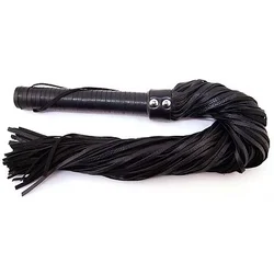 ROUGE Long Leather Flogger Black