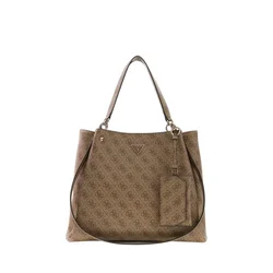 GUESS Nakupovalna torba Guess Cabas Lorella Monogramme Latte Logo bež