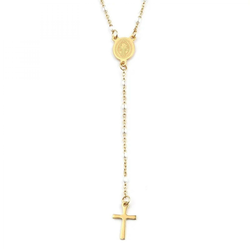Ogrlica Classical Cross - Zlatna / Bijela KP29911