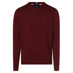 TOMMY HILFIGER Pulover  bordo / bela