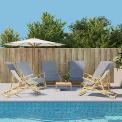 Ručnici za plažu 6 kom sivi 60 x 135 cm od tkanine 400 GSM