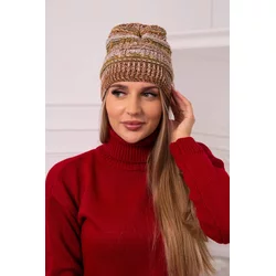 Kesi Cap with fleece Patrycja K254 khaki+camel