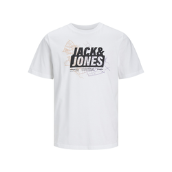 JACK & JONES Majica MAP, bela