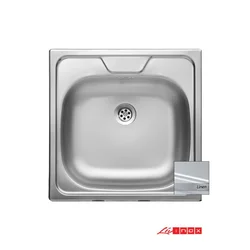 Livinox Ugradna sudopera LivEX144, Dekor, 48x48cm, Sifon o90, Hrom