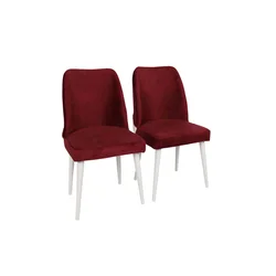 Hanah Home Set trpezarijskih stolica Nova 081 V2, 2 komada, Bordo