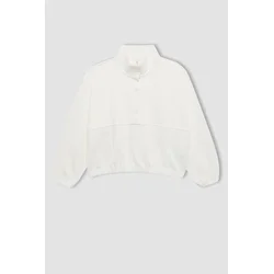 DEFACTO Girls Oversize Fit Turtleneck Sweatshirt