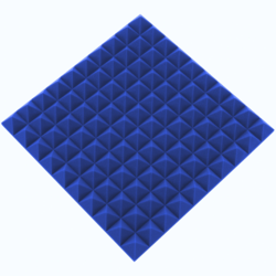 Akustična plošča - piramida 50x50x5cm modra