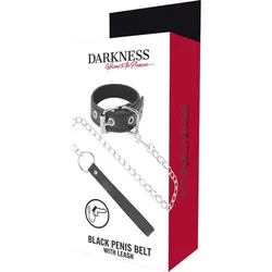 Darkness OBROČ ZA PENIS S POVODCEM Darkness