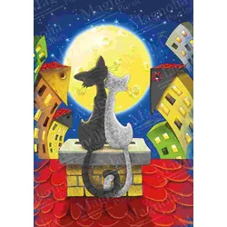 Magnolia - Puzzle Mačke na strehi - 1 000 kosov