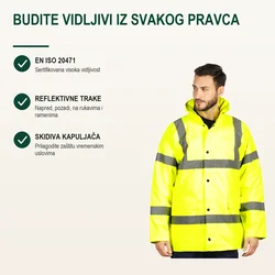 Tekton Pro Zimska jakna visoke vidljivosti Traffic, Žuta