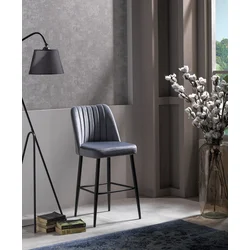 Hanah Home Set 4 barske stolice Vento Sivo-Crni