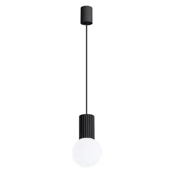 Sollux SL.1714 - Luster na sajli HALO 1xG9/8W/230V, prečnik 12 cm, crne boje