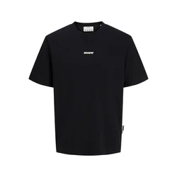 JACK & JONES Majica JCOClub črna / bela
