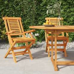 Sklopive vrtne stolice 2 kom 56x63x90 cm od masivne tikovine