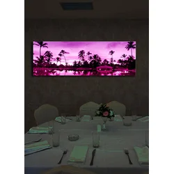Wallity Slika na platnu sa LED osvetljenjem 30x90cm
