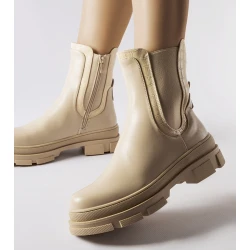 Gemre Beige boots with a chunky sole Torina