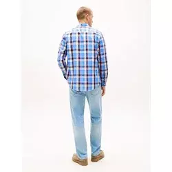Tommy Jeans Srajca  kraljevo modra / rdeča / črna / bela