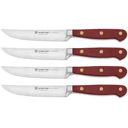 Noži za zrezke CLASSIC COLOUR, set 4, 12 cm, ruj rdeč, Wüsthof