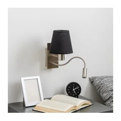 Brilagi - LED zidna lampa NUBILA 1xE27/25W/230V + LED/3W hrom/crna