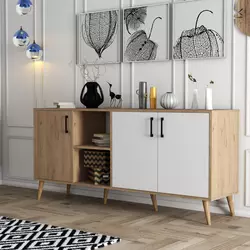 Hanah Home Komoda Exxen 180x80x45cm Hrast-Bela